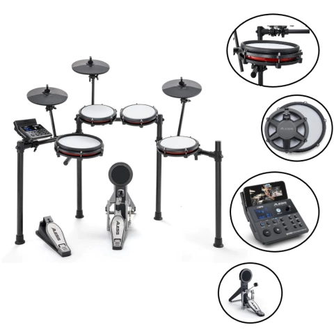 Bateria Eletrônica Profissional Alesis Nitro Max Bluetooth 8 peças - comprar online