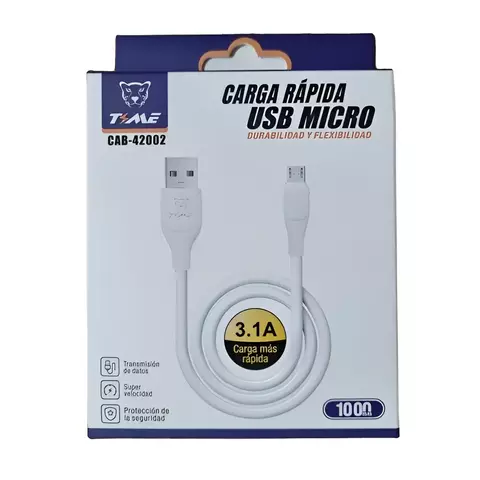 Cable USB - MICRO USB Time 3.1A