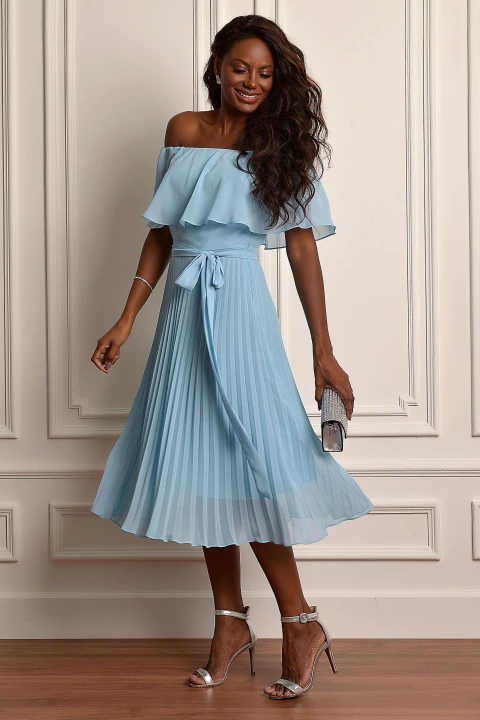 Vestido Midi Rafaela Azul Serenity