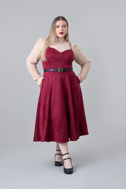 VESTIDO/SALOPETE SUPER MIDI CAPULETO - WINE