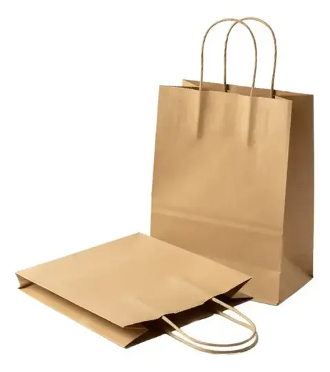 Bolsa Papel con Manija 18X08X20 Madera