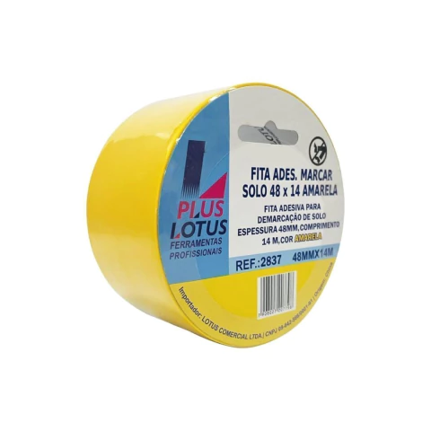 FITA ADESIVA DEMARCAÇÃO 48MM X 14M AMARELA LOTUS