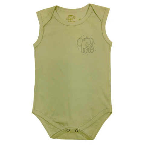 Body Meia Regata | Essencial | Elefantes Relevo | Ref.: 02m29 - loja online