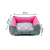 Cama Para Cachorro Quadrada conforto Rosa Borboleta PetCerto - PetCerto 360