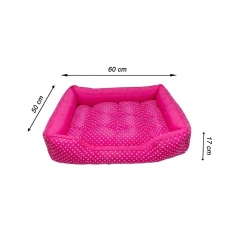 Cama Para Cachorro retangular Pet Rosa Poa PetCerto - loja online