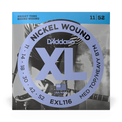D'ADDARIO EXL116 (11-52) MEDIUM TOP/HEAVY BOTTOM XL NICKEL
