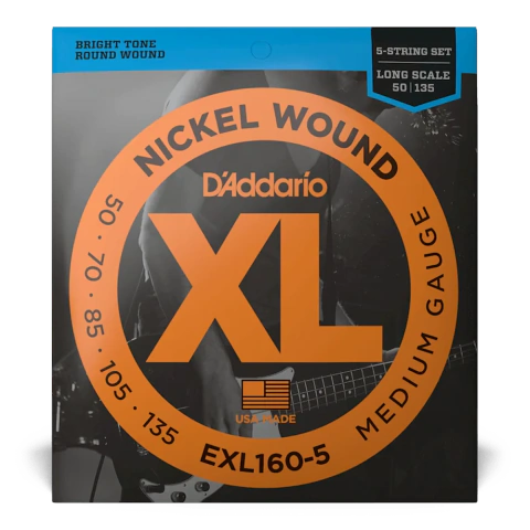 D'ADDARIO EXL160-5 (50-135) (5-STRING) MEDIUM XL NICKEL
