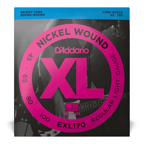D'ADDARIO EXL170 (45-100) REGULAR LIGHT XL NICKEL