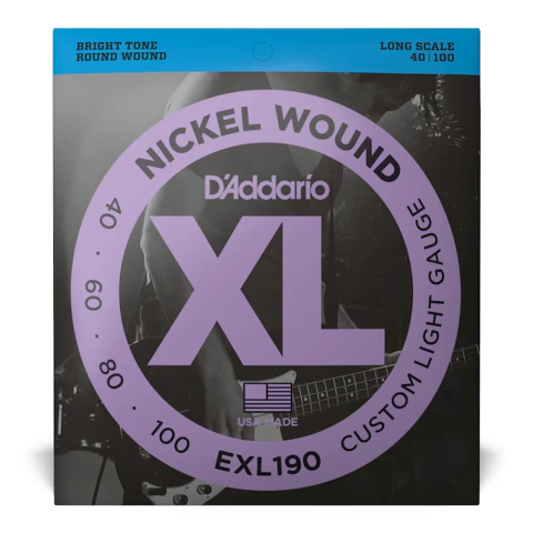 D'ADDARIO EXL190 (40-100) CUSTOM LIGHT XL NICKEL