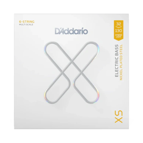 D'ADDARIO XSB32130MS (32-130) (6-STRING) MULTISCALE HYBRID LIGHT XS NICKEL