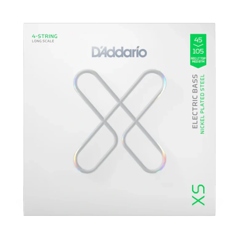 D'ADDARIO XSB45105 (45-105) REGULAR LIGHT TOP/MEDIUM BOTTOM XS NICKEL