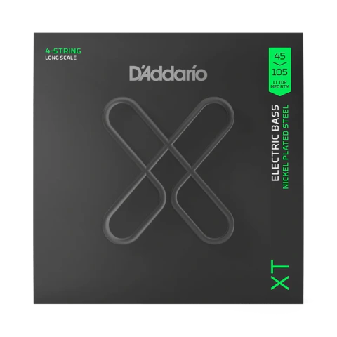 D'ADDARIO XTB45105 (45-105) REGULAR LIGHT TOP/MEDIUM BOTTOM XT NICKEL