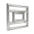 Base Quadrada Q25 de 40 x 40cm em Aço Galvanizado