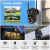 Câmera de segurança P2 WiFi PTZ com rastreamento automático, câmera de rede sem fio com duas lentes, câmera CCTV iCsee - Riosdigi