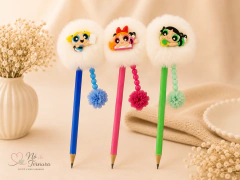 Lápis Decorado Personalizado com Personagens - Meninas Super Poderosas