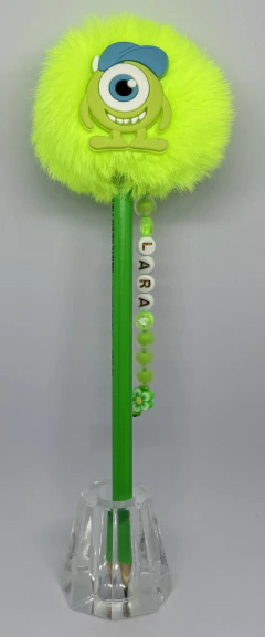Imagem do Lápis Decorado Personalizado com Pompom e Personagens - Monstros S/A
