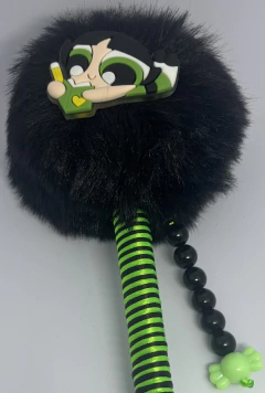 Caneta Decorada Personalizada Pompom Personagens - Meninas Super Poderosas - Nó de Ternura