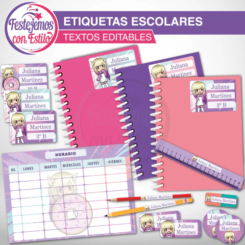 Lyna Etiquetas Escolares Imprimibles Texto Editable