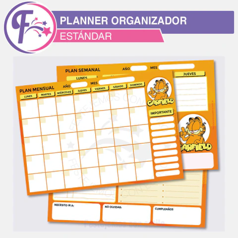 Garfield Planner Organizador Imprimible