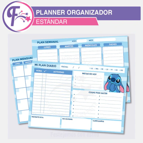 Stitch Planner Organizador Imprimible