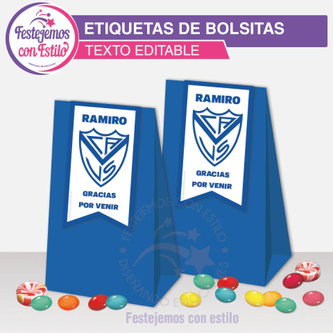 Vélez Sarsfield Cierra Bolsas Imprimible Texto Editable - comprar online