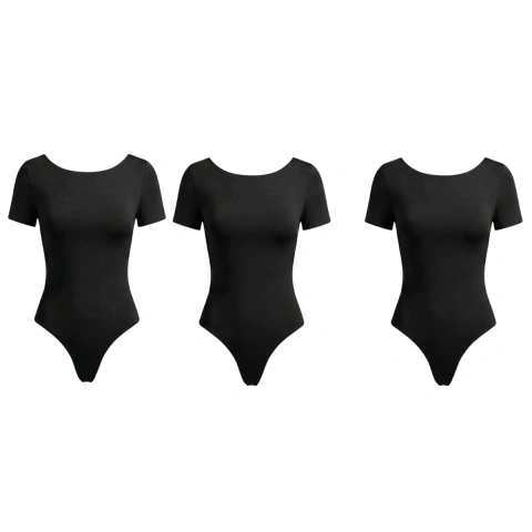 KIT 3 Body Blusinha Costas Nuas Tecido Suplex Estilosa Confortável Forro no Busto Confortável - comprar online
