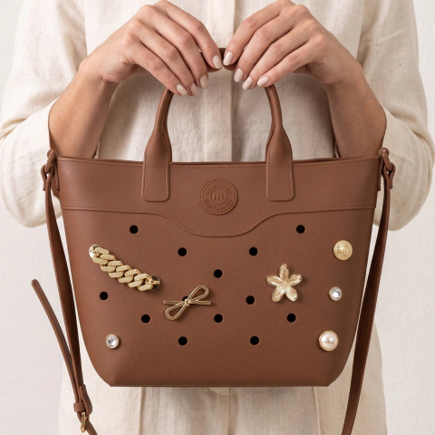 Bolsa Moleca Feminina Ombro Alça Moderna Pins Removíveis Detalhes Lançamento