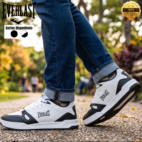 Tênis Everlast Freeport Masculino Casual Original Confortável Leve Mesh EVA E-Shield Borracha