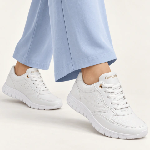 Tênis Feminino Comfortflex Super Leve Casual Confortável com Palmilha Acolchoada