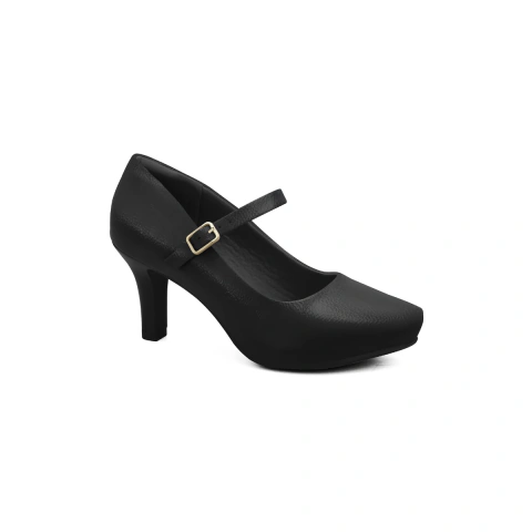 Imagem do Scarpin Feminino Comfortflex Salto Alto Confortável com Fivela Ajustável Sapato Social Elegante para Trabalho e Festa