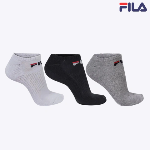 Kit 3 Pares Meia Cano Curto Unissex Fila Original Sola Atoalhada Academia Casual Confortável