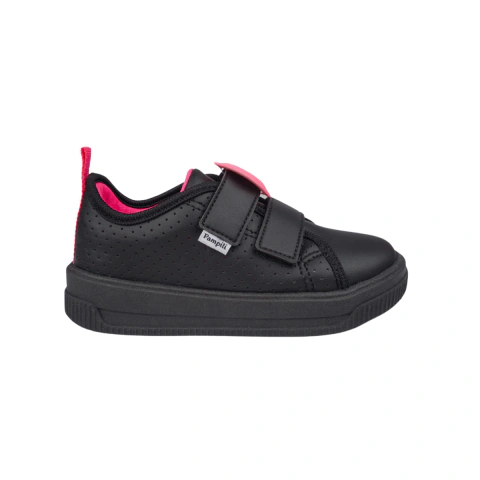 Tênis Infantil Feminino Pampili Escolar Velcro Duplo Carinha Removível Anatômico Antiderrapante Up Patch Confortável
