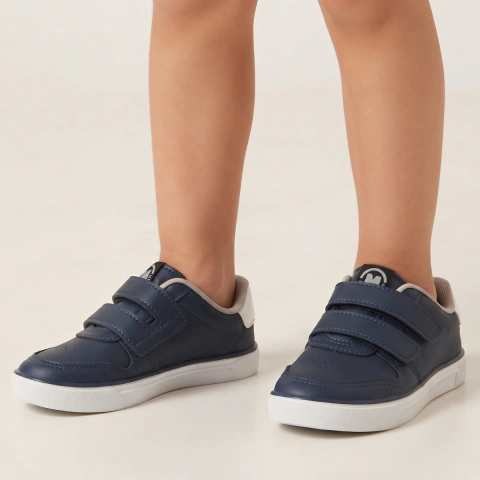 Tênis Infantil Masculino Molekinho Velcro Sintético Confortável Casual Escola Passeio Dia a Dia Antiderrapante Moderno