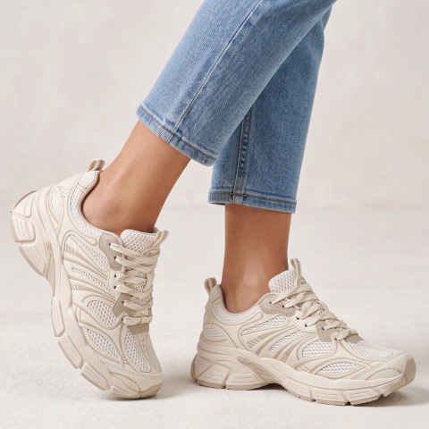 Tênis Feminino Via Marte Chunky Casual Confortável Solado 5cm Moderno Fashion Dia a Dia Bicolor