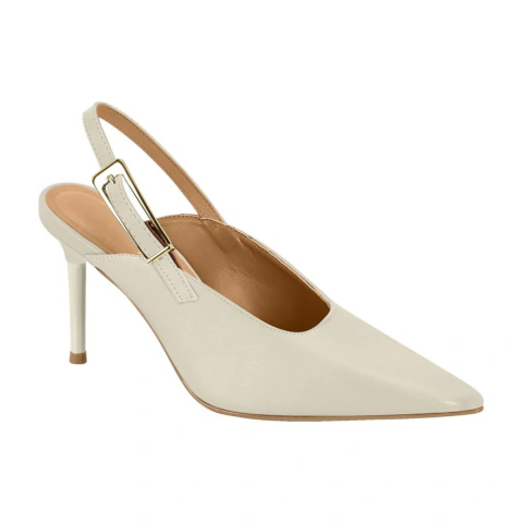 Scarpin Vizzano Slingback Salto Fino 9cm Bico Fino Social Elegante Feminino Confortável Original