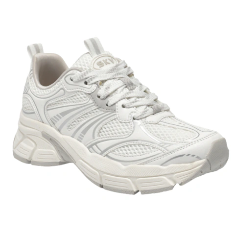 Tênis Feminino Via Marte Chunky Casual Confortável Solado 5cm Moderno Fashion Dia a Dia Bicolor - Calezza