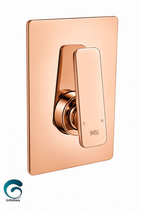 Mezclador Ducha Monocontrol Cuadrado Escudo Pesado - GrifoStore
