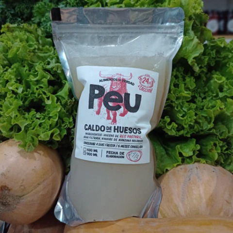 Caldo de Huesos de Res Pastoril 900ml - Peu Alimentos
