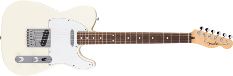 Guitarra Eléctrica Fender Standard Telecaster Olympic White con Diapasón de Laurel