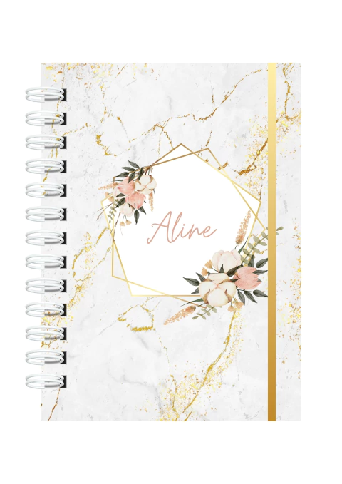 Planner Permanente Personalizado - Mármore Floral - comprar online
