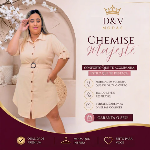 Vestido Chemise Curto Com Botões Frontais - comprar online