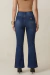 Calça Boot Cut Feminina Cós Alto Jeans Lycra Estonada | One Jeans 23911 - Indigo Blue - comprar online