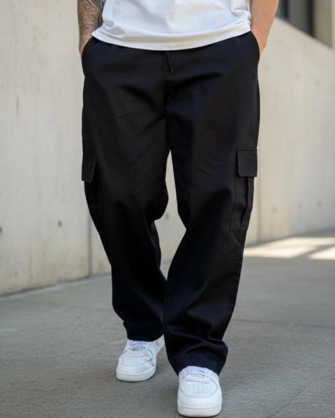 Calça Cargo Preta Masculina - comprar online