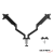 Soporte de escritorio TV/LED De 10" a 30" Max 10kg, Brazo Inclinación +90 ~ -45° Giro 180grad. Doble brazo Movil - comprar online