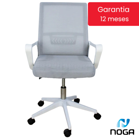 Silla oficina 5 ruedas - respaldo de malla anti traspirable - ergonómica - regulación a gas - base metálica - comprar online