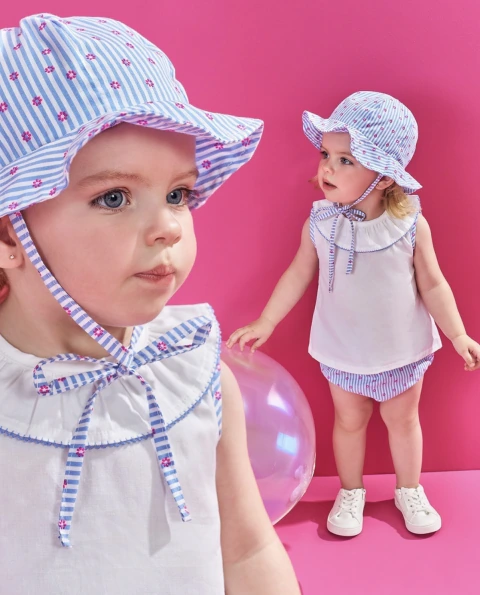 Conjunto Listrado com Chapéu – Beli.me