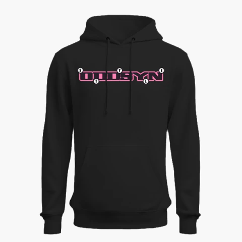 Moletom Canguru ODDSYN Style Logo - Off-Black / Pink