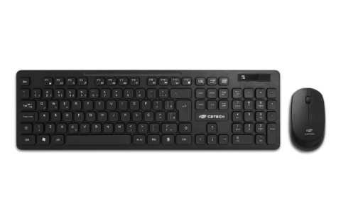 KIT MOUSE E TECLADO C3TECH SEM FIO USB PTO KW20BK