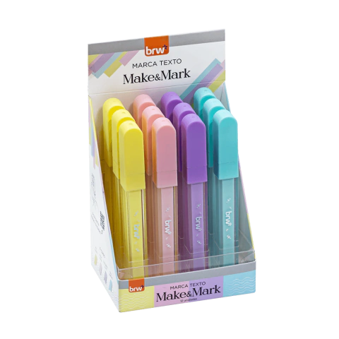 Marca Texto Make & Mark 4 Cores BRW