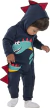 Pijama Macacão Infantil Menino Lúdico Dinossauro Azul Marinho - comprar online